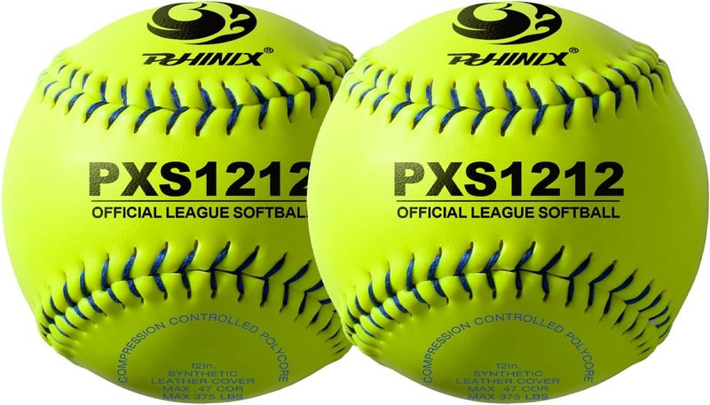 PHINIX Practice Fast-Pitch Softball Official Size and Weight Professional Quality 11" & 12" Options (COR .47 / Comp.375) - Image 1
